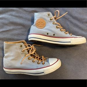Grey & Beige Converse High Tops